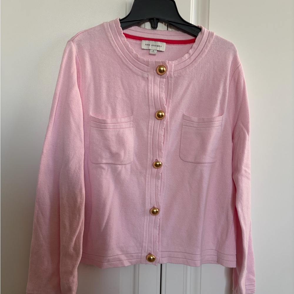 😱💕New Free Assembly Women's Cardigan in Pink, Midweight, Size: S